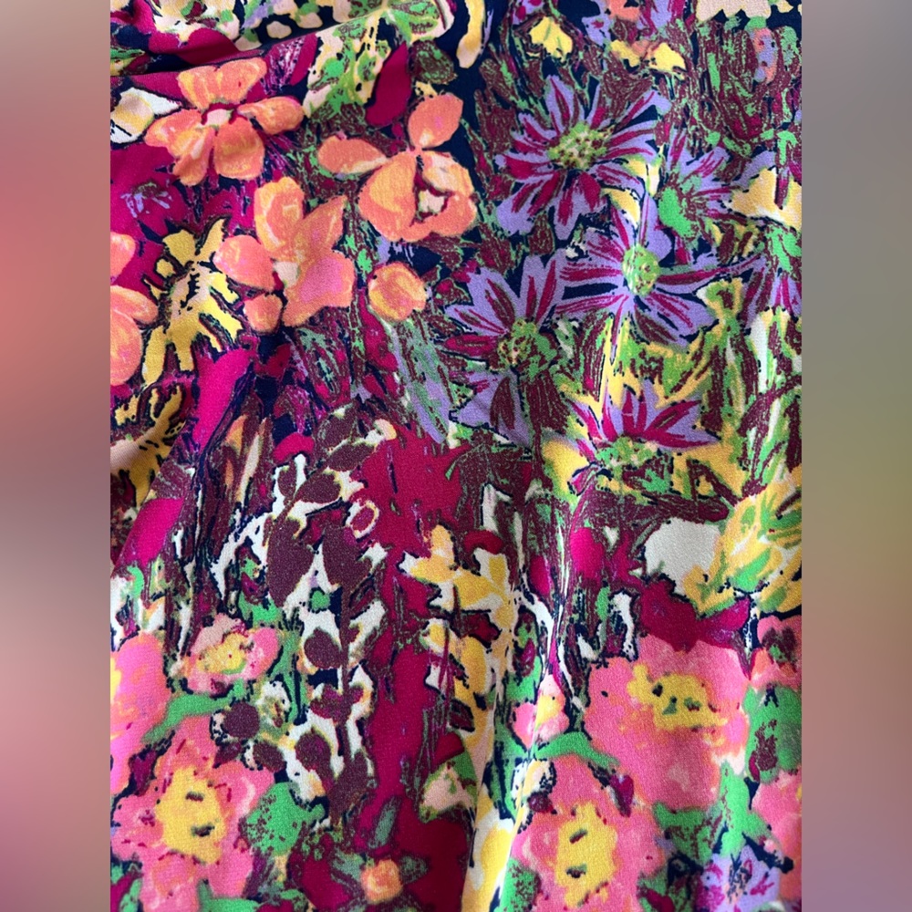 London Times Floral V-Neck Midi Dress in Multicolor Women’s size 16 - Picture 16 of 16